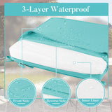 Waterproof Outdoor Seat Cushions Set of 4 18 x 18, Patio Chair Cushions Set of 4 with Ties and Handle