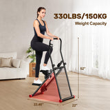 Stair Stepper for Home Gym Exercise, Compact Folding Cardio Exercise Climber for Full-Body Workout, Folding Vertical Climber Machine, Extended Step Range (Black)