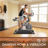 Crostice Bike Trainer Mat Compatible with Peloton Bike, for Treadmill & Row, THK 6mm, Under Mat Protect Hardwood Floor Carpet