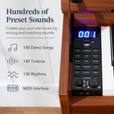 Best Choice Products 88-Key Weighted Full Size Digital Piano, Modern Desk Keyboard w/Metal Legs, 3 Sustain Pedal, MIDI, Headphone Jack - Natural