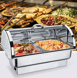 JIIPOREGJ Catering Food Warmers,9L Electric Chafing Bowls Food Warmers Serving with Lids for Parties, Commercial Buffet Servers and Warmer to Keep Food Fresh,600W Decoration