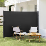Side Awning with Privacy Screen Protection, Carbon Gray Waterproof & UV-Resistant Outdoor Side Pull Shade for Patios