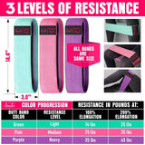 Fabric Resistance Bands for Working Out - Exercise Bands for Women and Men, Booty Bands for Legs and Butt, Yoga, Pilates, Rehab, Fitness and Home Workout COOBONS FITNESS