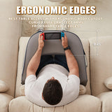 Soft Lap Desk Pillow for Adult, Extra Large Reading Pillow with Pocket, Arm Rest Pillow (Grey) cooloo8