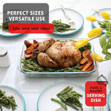 EATEX 8-Piece Deep Glass Casserole Dishes for Oven with Plastic Lids, Glass Baking Dishes for Oven, Rectangular Bakeware for Lasagna, Cooking, Leftovers, Kitchen, Freezer to Oven Dishwasher Safe