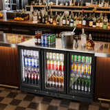 BODEGACOOLER Commercial Bar Cooler With 3 Glass Doors