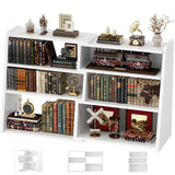Expandable Bookshelf, Short Corner Bookshelf for Small Spaces, Small Ladder Book Shelf