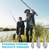 60 Pcs Fishing Weights Saltwater Kit 3oz 2oz 1oz Bank Sinker Saltwater Fishing Gear Fishing Weights Ceenna