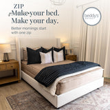 Beddy's Tan All-in-One Zipper Bedding Set - Minky Lined - King