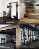 AIRHOP 0.79in Thick 24 Sq Ft Exercise Equipment Mats, 6 Tiles Upgraded Rubber Top with High Density EVA Foam, Large Interlocking Puzzle Gym Flooring for Home Gym, Heavy Weight Workout,Black