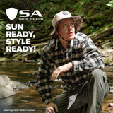 Soul of Adventure Bucket Hat | UV 50+ for Adults | Sun Protection with Adjustable Fit, Moisture-Wicking Fabric | Navy Blue with Underwater Print