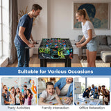 GYMAX Foosball Table, 37 Inch Soccer Table Game with 2 Balls, Manual Scorers, Sturdy MDF Construction for Game Room, Home, Office, Family Night