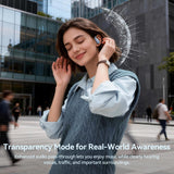 Active Noise Cancelling Ear Buds Wireless Bluetooth Headphones 80H Playtime Display Charging Case 50dB ANC Over Earhooks Earbuds with Hi-Res Sound Clear Calls for Sport Running Gym Workout Sierra Blue