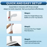 SIKE Height and Weight Scale, Physician Scale with Height Measuring Rod Professional Scale for Body Weight Home Hospital Gym Measuring Up to 212 cm / 82 "