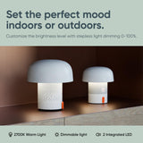 Kooduu Sensa Play Bluetooth Speaker Light with Sound by JBL - Cordless, Rechargeable Speaker & Light with Touch Control for Indoor/Outdoor Use, Orange