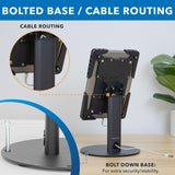 Mount-It! Universal Tablet Countertop Stand, Secure Kiosk Mount, Black