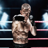 2 Pairs Boxing Gloves Kickboxing Gloves for Men Women Beginner Professional Shockproof Leather Sparring Training Gloves Set MMA Gloves (Black and Blue) Cyiwniao