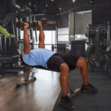 HolaHatha Home Gym Steel Workout Bench for Barbell, Weight Lifting, and Exercise, Black HolaHatha