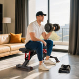 FLYBIRD Adjustable Dumbbell Set of 2, 5-IN-1 Fast Adjustable Weights Dumbbell Set for Home Gym Exercise & Fitness, Fast Change Weights with Anti-Slip Handle, Multiweight Options for Full Body Workout Suitable Men/Women(55LBx2)