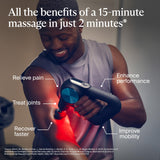 Therabody Theragun PRO Plus - 6-in-1 Deep Tissue Percussion Massage Gun,Handheld Massager for Full Body Pain Relief & Muscle Tension with Biometric Breathwork, Vibration & Heated Attachments (Renewed)