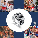 Oseew College Men Class Ring Personalized High School Ring (White Gold)