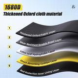 Fishing Rod Case Triple-Layer 1680D Heavyweight Oxford Fishing Pole Case & Bag Wire-Reinforced Non-Deforming Frame Quick-Access Compartments Anti-Sag Structure Fishing Rod Bag Fishing Gift for Men