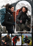 ATLASLAVA Women's Packable Puffer Jacket Hooded LightWeight Down Coat Winter Windproof Warm Quilted Short Black L
