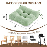 Betu Chair Cushions for Dining Chairs Set of 4,3.5" Thick Green Kitchen Chair Cushions Chair Pads with Ties,Non Slip Backing