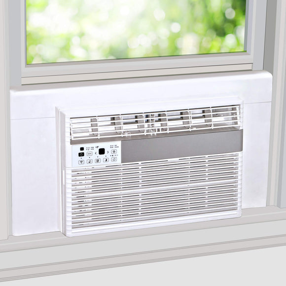 =White for Window AC Unit Indoor Air Conditioner Cover for Winter and Summer Breeze Stop