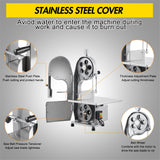 1500W Commercial Bone Saw Machine, 15x19.3" Stainless Steel Meat Band Saw with Adjustable 0.16–7.09" Cutting Thickness, Electric Frozen Meat Cutter for Rib Pork Beef Venison Fish, Restaurant
