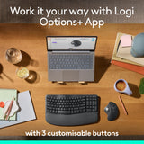 Logitech Ergo M575S Wireless Trackball Mouse, Wireless Ergonomic Mouse with Bluetooth and Encrypted Dongle