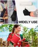 48 Pairs Gardening Gloves for Men Women Rubber Coated Safety Work Gloves Bulk for Gardening Construction Work(Red, Black)