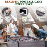 58 Inch Large Size Foosball Table Adult Size, Full Size Soccer Game Table w/2 Balls, Leg Levelers & Heavy-Duty Legs, Durable Arcade Football Table for Game Room, Home, Office, Party