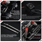 HOSHIPLAY 1:8 Scale Brushless RC Monster Truck for Adults, 100km/h+ High Speed 4x4 Offroad Remote Control Car for Adults with Dual 3S Rechargeable Battery Fast 4WD Remote Control Cars Buggy