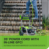 Greenworks 3000 PSI (2.0 GPM Max) Brushless Electric Pressure Washer