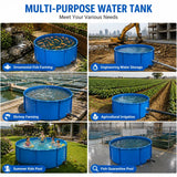 118 * 47.2 in Above Ground Pond - 0.9MM Thickened Round PVC Koi Fish Pond,Portable and Foldable Fishponds Suitable for Aquaculture and Agricultural Water Storage with Anti-Jump Net(2245 Gal)