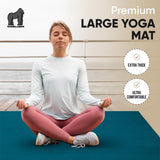 Gorilla Mats Premium Extra Large Yoga Mat – 9' x 6' x 8mm Extra Thick & Ultra Comfortable, Non-Slip Barefoot Exercise Mat – Works Great on Any Floor for Stretching, Cardio or Home Workouts Gorilla Mats