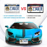 Lord Eagle License Plate Frame for Women, 2 Pack Rhinestone License Plate Frames with GiftBox and 7 Shiny Crystal Rows,Over 1050 pcs 14 Facets SS16 Finest Handcrafted Luxury