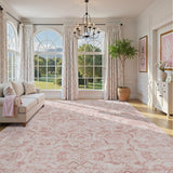 Pink Extra Large Area Rug 10x14 for Living Room