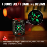 MecArmy Mini Titanium/Brass Compass, Waterproof IPX5 Pocket Compass for Hiking & Survival, Keychain & Necklace Gifts for Men & Women, Ideal Graduation & Outdoor Adventure Present