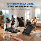 MERACH Incline Treadmill with Incline 6%-15%, 7-Layer Belt 300LBS Capacity Tredmill Foldable Handle Running Treadmills for Home, 0.5-7.5MPH 3.0HP