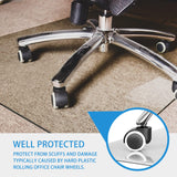 Office Chair Mat for Carpet - 36" x 46" Tempered Glass Floor Mat - for Office Chair on Carpet GLSLAND