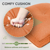 moosprr Outdoor Cushion Set of 4, Waterproof Outdoor Seat Cushions 25x22, Patio Chair Cushions for Outdoor Furniture, Couch Cushion Replacement, Include 4 Back & 4 Seat Cushions, Orange
