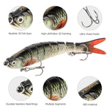 5PCS Lifelike Fishing Lures – Multi-Jointed Swimbait for Bass, Trout, Crappie, Walleye, Pike, Realistic Action with 3D Fish Eyes and Sharp Hooks, Perfect for Fishing Kits in Saltwater & Freshwater