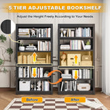 Modern Book Shelf for Living Room, Office, Easy Tool-Free Assembly