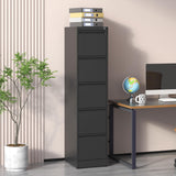 Gecheer 5 Drawer Vertical File Cabinet with Lock, Steel Office Filing Cabinet for A4 Legal Letter Size, Anti-Tilt Design, Full Extension Drawers, Home Office Storage Organizer