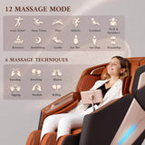 4D Massage Chair, Full Body Massage Chair, Zero Gravity Recliner w/ Intelligent Voice Control, 53.14" SL Track, Electric Calfrest Extension, 12 Auto Modes, USB Type-C, Bluetooth Speaker, TFT Screen