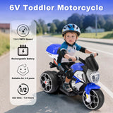 Winfire 6V Kids Electric Motorcycle, 3 Wheels Ride on Motorbike for Boys Girls Ages 3-8, Connect with Phone, Electric Toy Motorcycle with Headlight, Horn, Music, MP3, USB, Kid's Car for Boys and Girls