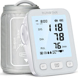RunStar Upper Arm Blood Pressure Monitor with Wide Range Cuff (8.6'' - 16.5'') for Home Use FSA&HSA Eligible, Automatic Digital BP Machine with Storage Bag, 2x99 Reading Memory, Grey