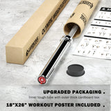 LIONSCOOL 7ft Olympic Barbell (Silver Chrome, 1000LBS, No Center Knurl)